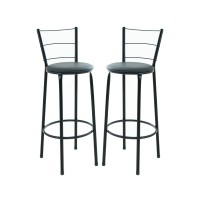 Conjunto De 2 Banquetas Altas 3 Arames Estofada para Cozinha Bar Balcão