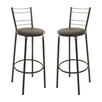 KIT 2 Banquetas Alta 4 Arames Com Encosto Bancada Cozinha