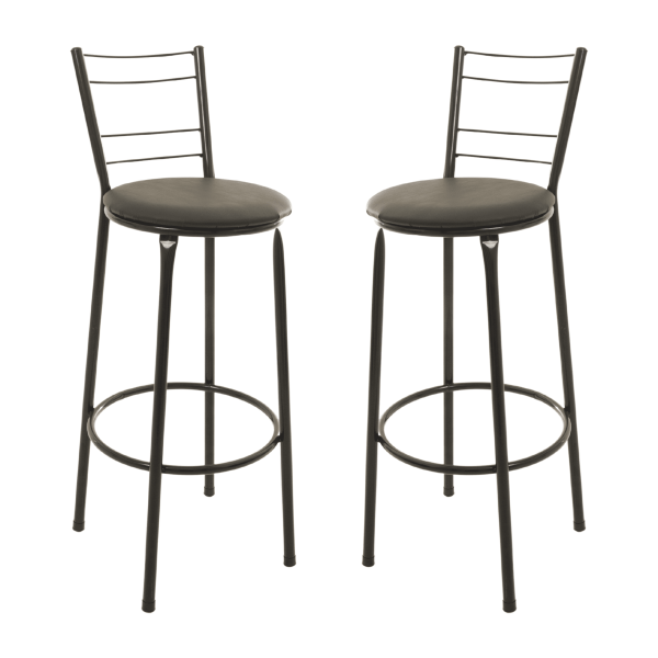 KIT 2 Banquetas Alta 4 Arames Com Encosto Bancada Cozinha