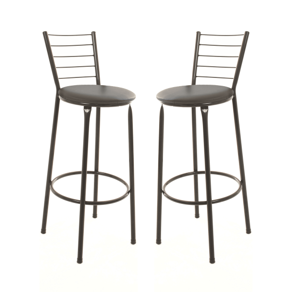 2 Banquetas Altas com Encosto 5 Arames para Bancada e Cozinha