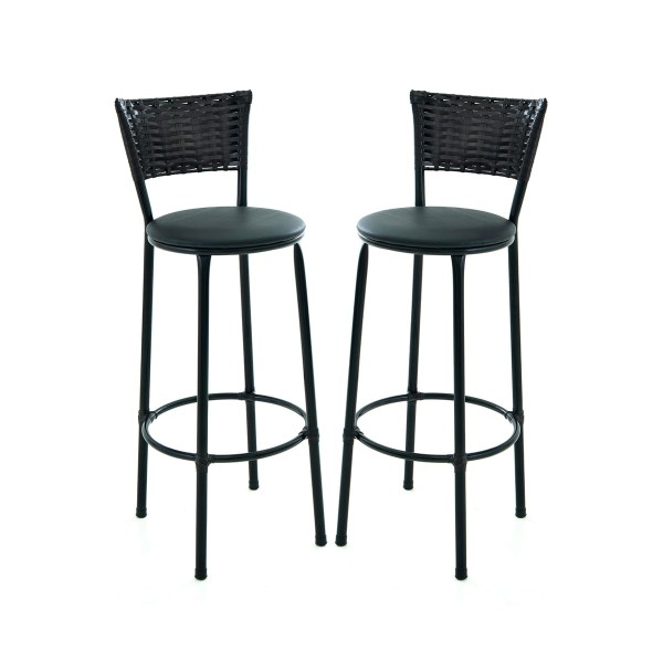 Conjunto de 2 Banquetas Altas Café Para Cozinha Bancada Balcão