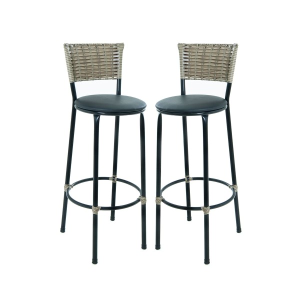 KIT 2 Banquetas Altas Área Gourmet Cozinha Bancada Cappuccino