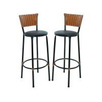 Kit 2 Banquetas Área Gourmet Junco Imbuia