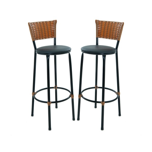 Kit 2 Banquetas Área Gourmet Junco Imbuia
